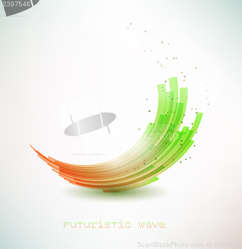 Image of futuristic wave sign