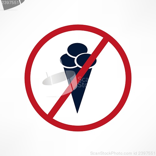 Image of No ice cream symbol