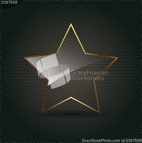 Image of Star Glass on metal background