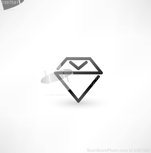 Image of Diamond symbol. design icon