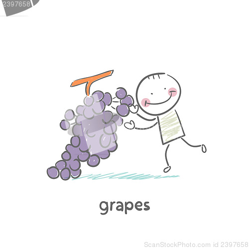 Image of Grapes and people