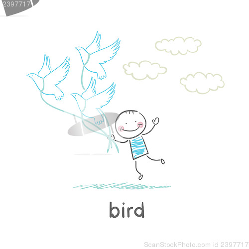 Image of Bird and man