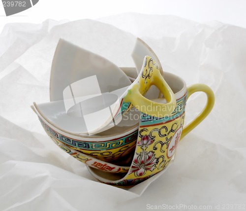 Image of two broken teacups