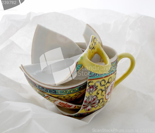 Image of two broken teacups