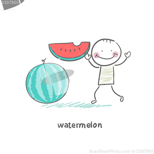 Image of Watermelon and people