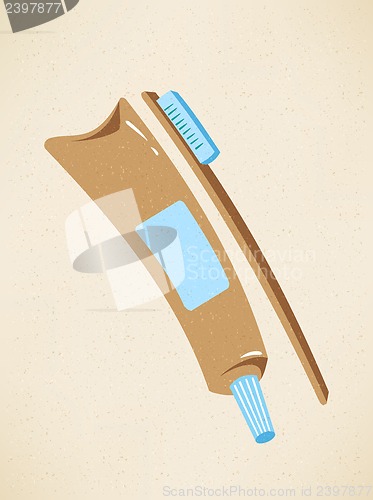 Image of Toothpaste And Toothbrush Icon