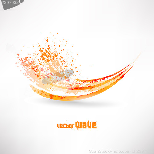 Image of abstract orange wave