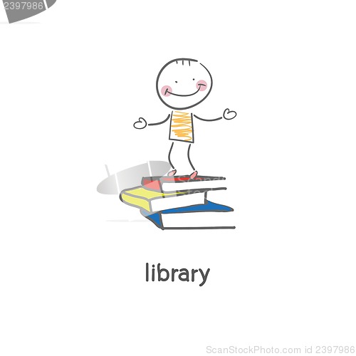 Image of Library. Illustration.