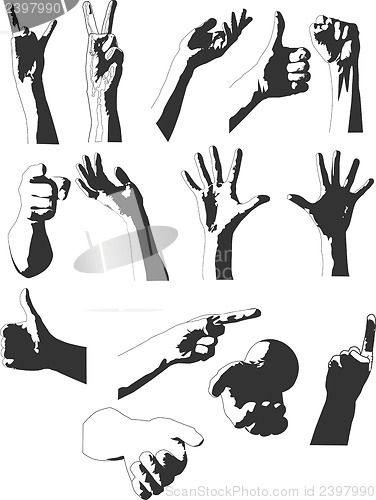 Image of Silhouettes of hands