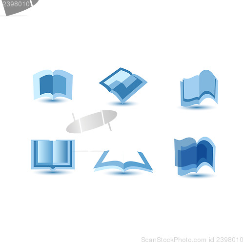 Image of  illustration of blue book icons