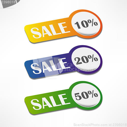 Image of  sale stickers set