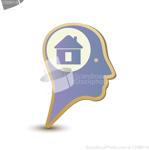 Image of Home man. Label sticker