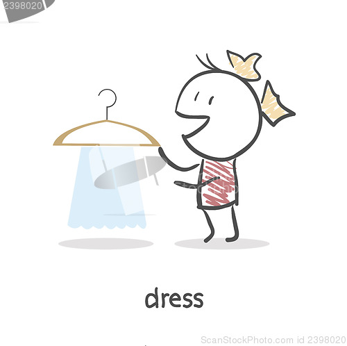 Image of Girl with clothes