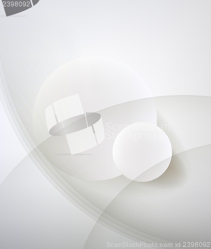 Image of Abstract minimalist design in a light tone. Two circle.