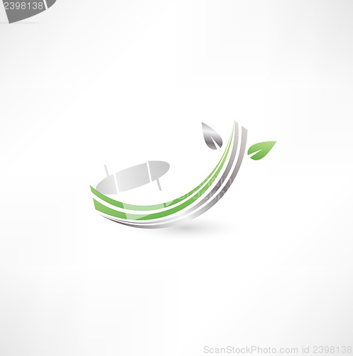 Image of Eco symbols with leaf
