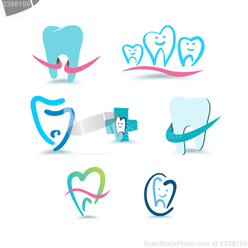Image of Dental icons. Stomatology.
