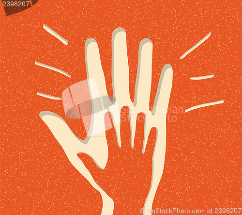 Image of Joyful Applause. vector background