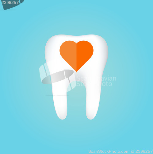 Image of Tooth On White Background. Vector Illustration