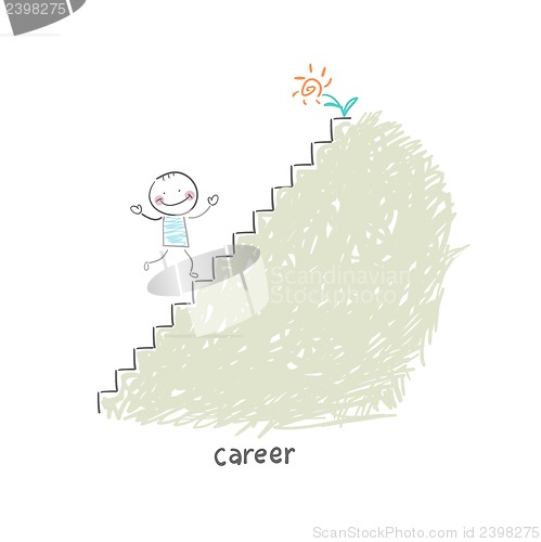 Image of Career Ladder. Illustration.