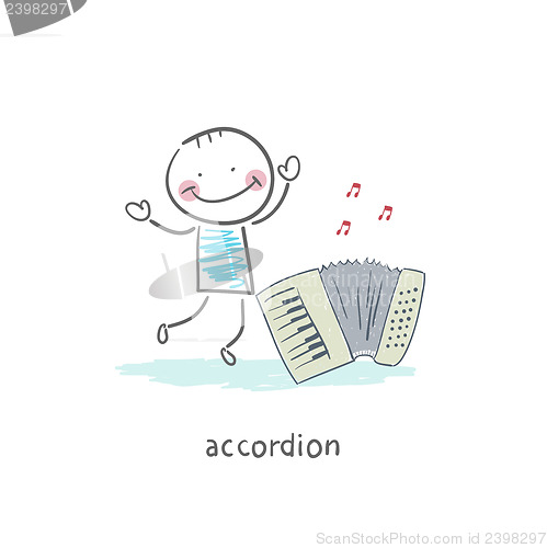 Image of Man and accordion
