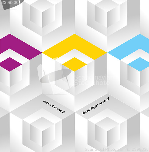 Image of Abstract geometric background with isometric cubes. Book cover
