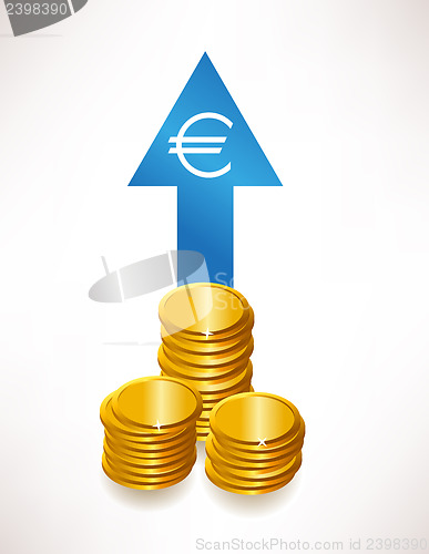 Image of The concept of the growth rate of money. Euro