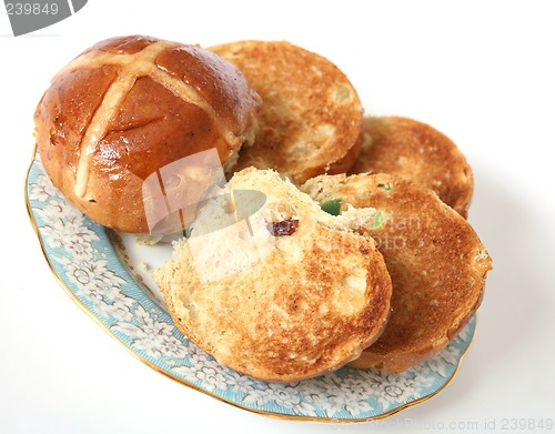 Image of Toasted hot cross buns