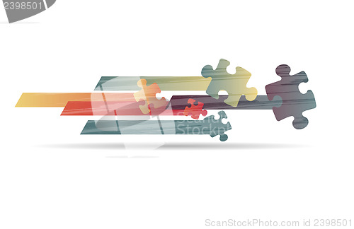 Image of abstract puzzle shape colorful vector design