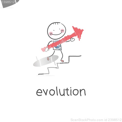 Image of Evolution career. Illustration