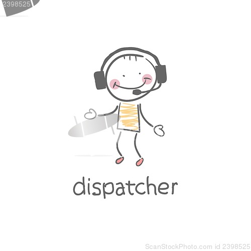 Image of Dispatcher. Illustration.