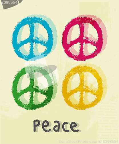 Image of illustration of peace sign