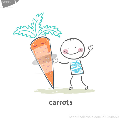 Image of Man and carrots