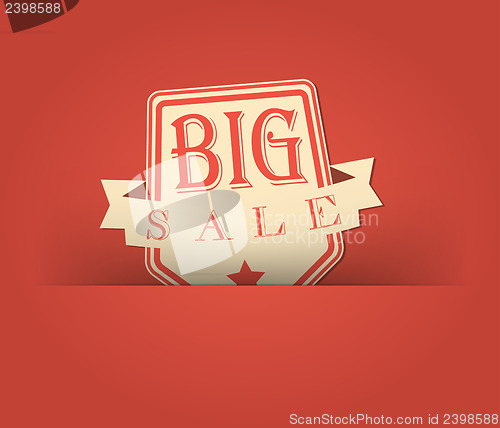 Image of Big sale with retro vintage styled design