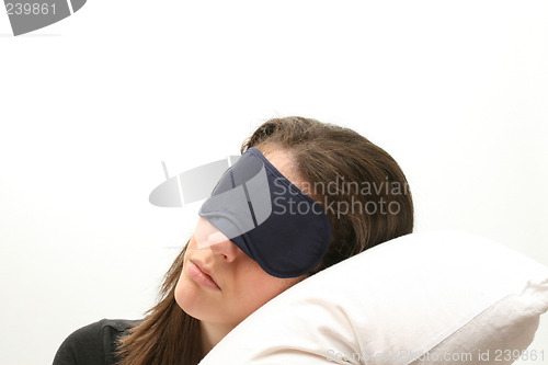 Image of Sleeping business woman