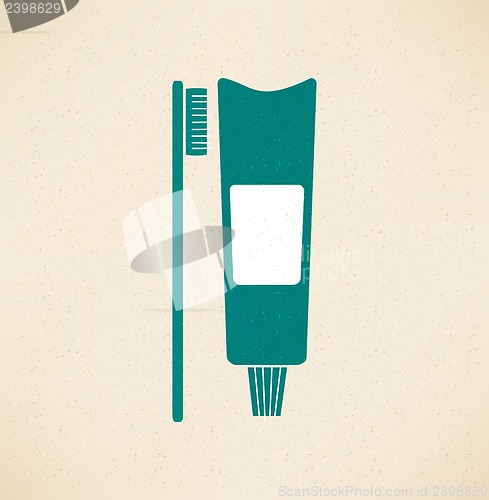 Image of Toothpaste And Toothbrush Icon