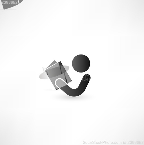 Image of Book Reader Sign Icon