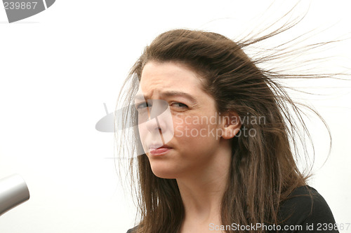 Image of Blowing hairdryer