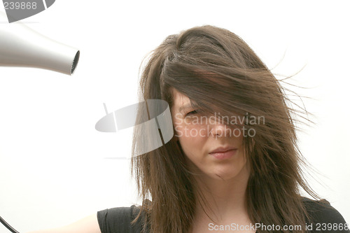 Image of Blowing hairdryer