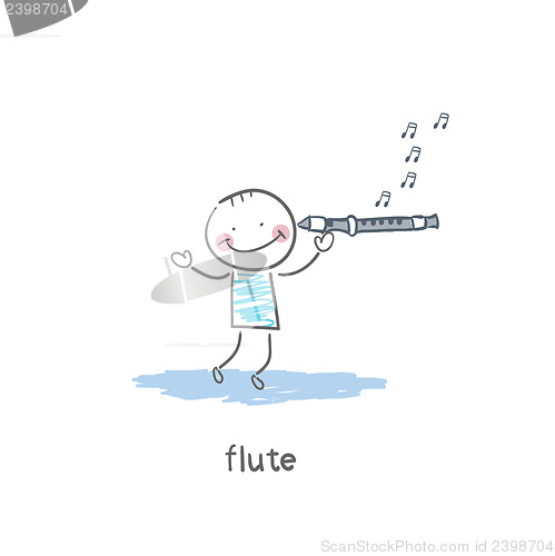 Image of Man plays the flute