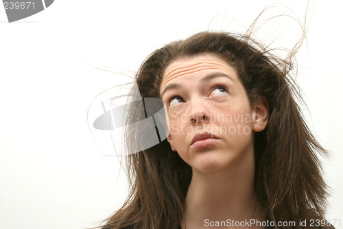 Image of Girl in wind