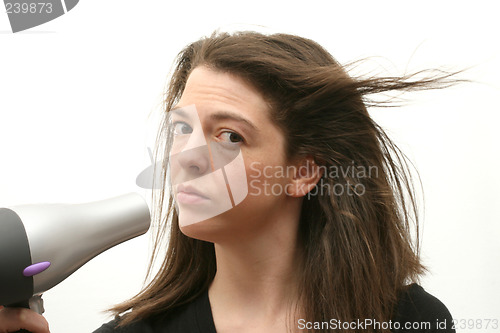 Image of Blowing hairdryer