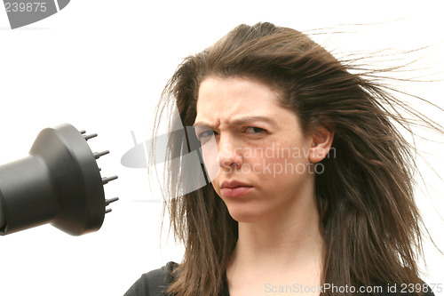 Image of Blowing hairdryer