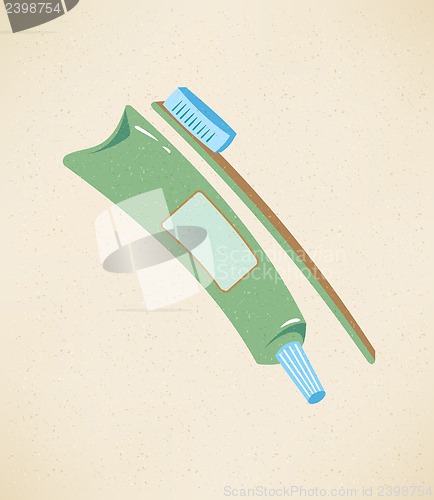 Image of Toothpaste And Toothbrush Icon