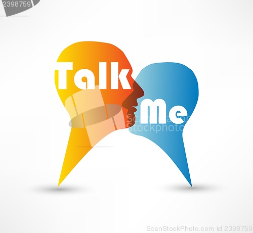 Image of Talk me concept speech bubbles