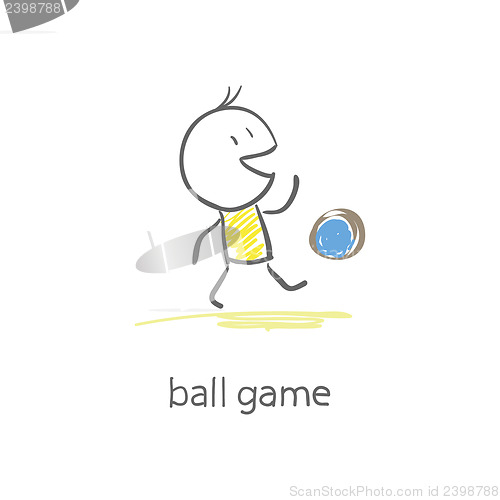 Image of Man plays with the ball.