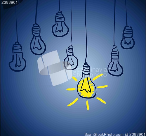 Image of Innovative lamp.  idea concept