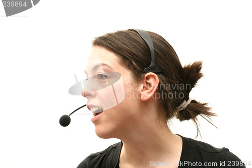 Image of Business woman with headset