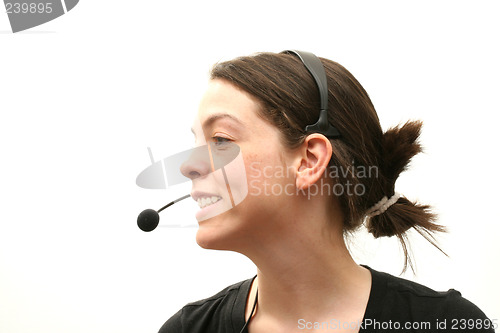 Image of Business woman with headset