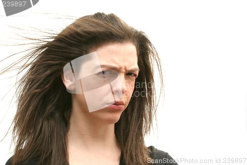 Image of Girl in wind