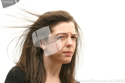 Image of Girl in wind